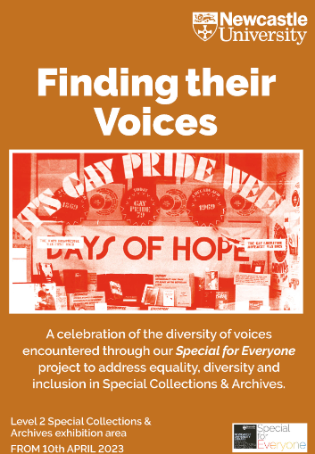 Poster from the Finding their Voices exhibition